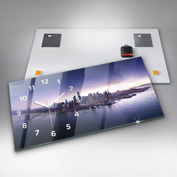 Horloge murale horizontale Vue de San Francisco