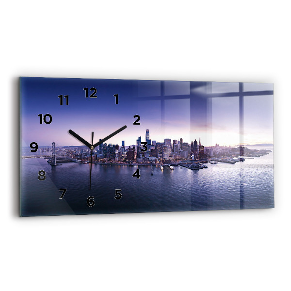 Horloge murale horizontale Vue de San Francisco