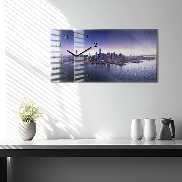 Horloge murale horizontale Vue de San Francisco