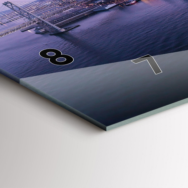 Horloge murale horizontale Vue de San Francisco