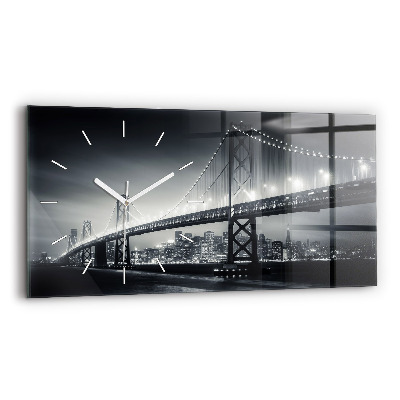 Horloge rectangulaire horizontale Pont de San Francisco la nuit