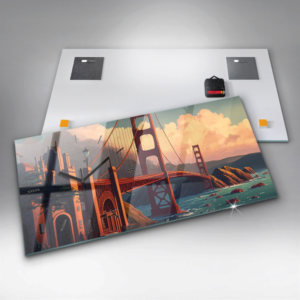 Horloge murale horizontale Pont de San Francisco