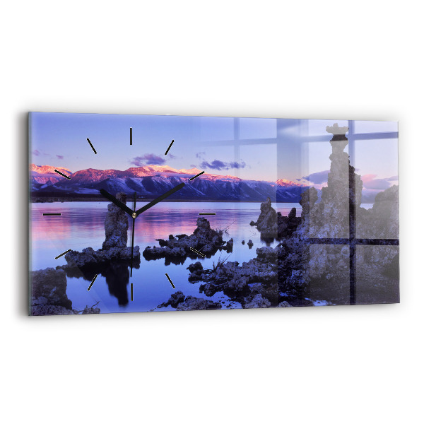 Horloge rectangulaire horizontale Lac Californie