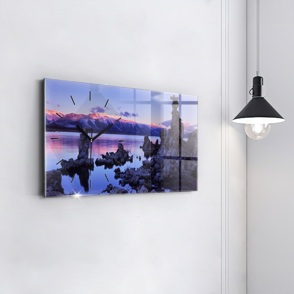 Horloge rectangulaire horizontale Lac Californie