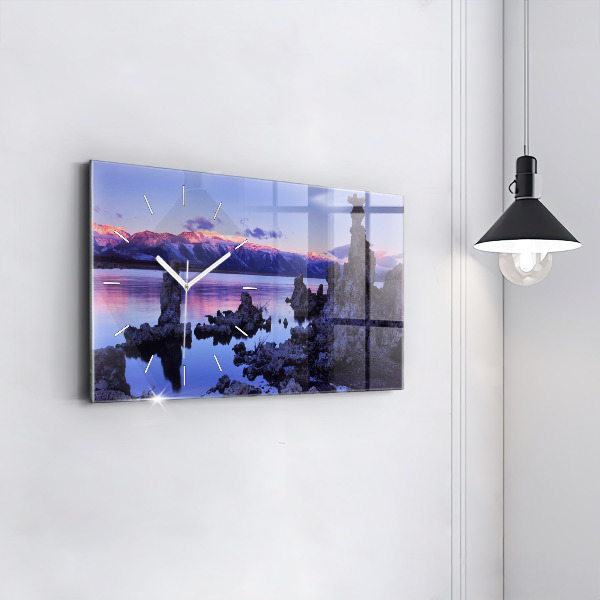 Horloge rectangulaire horizontale Lac Californie
