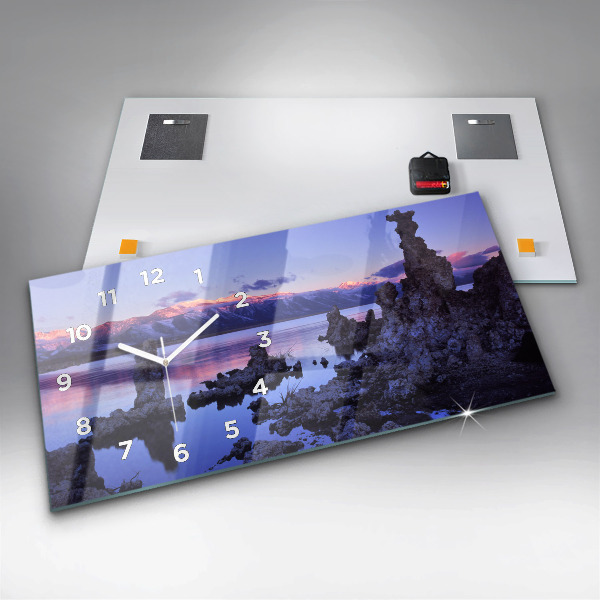 Horloge rectangulaire horizontale Lac Californie