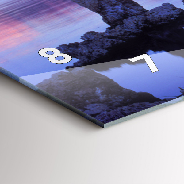 Horloge rectangulaire horizontale Lac Californie