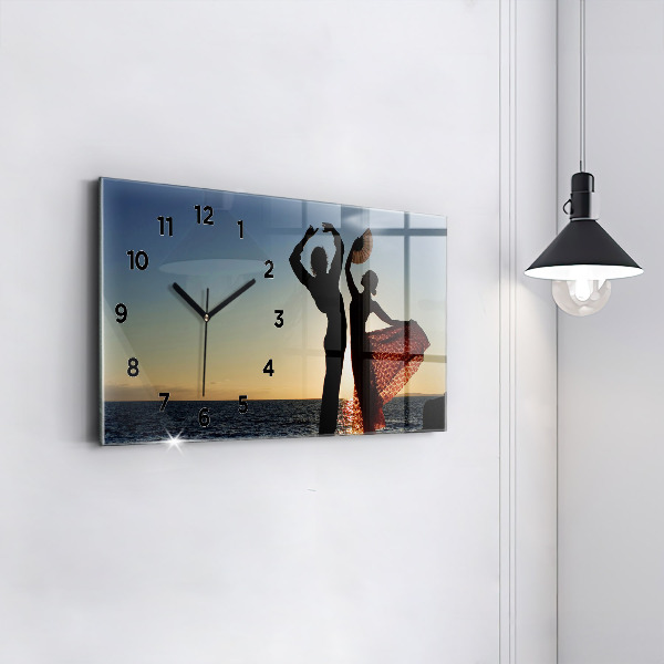 Horloge rectangulaire horizontale Danse espagnole en mer