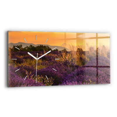 Horloge rectangulaire horizontale Prairie de lavande France