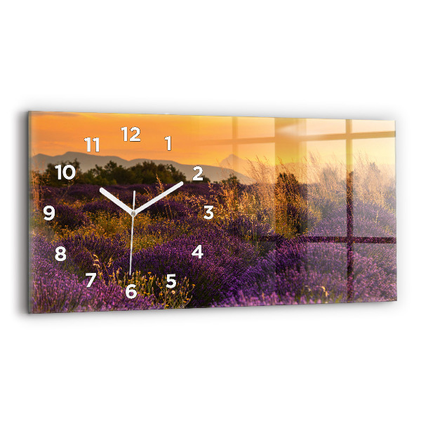Horloge rectangulaire horizontale Prairie de lavande France