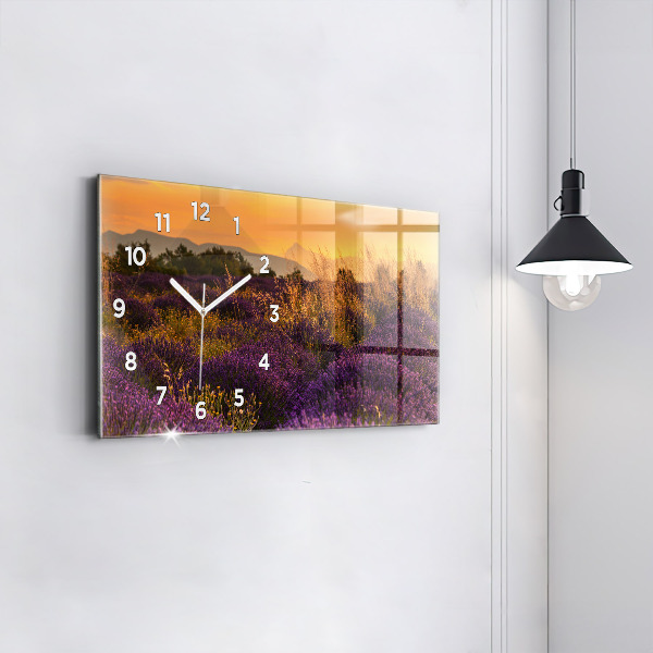Horloge rectangulaire horizontale Prairie de lavande France