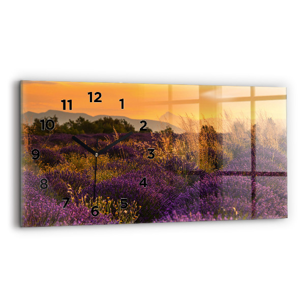 Horloge rectangulaire horizontale Prairie de lavande France