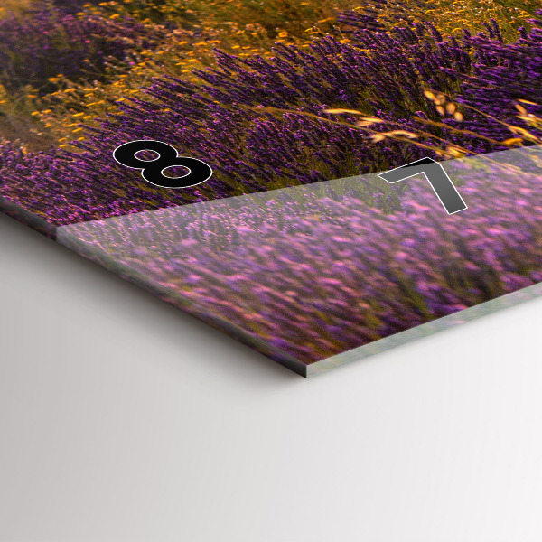 Horloge rectangulaire horizontale Prairie de lavande France