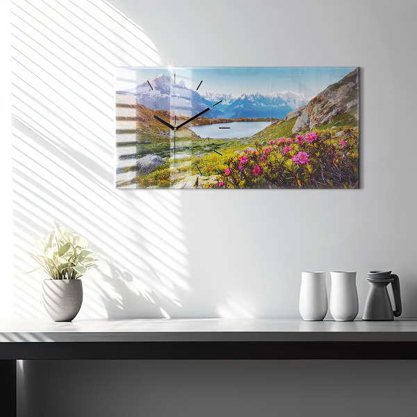 Horloge murale horizontale Glacier du Mont Blanc à Chamonix