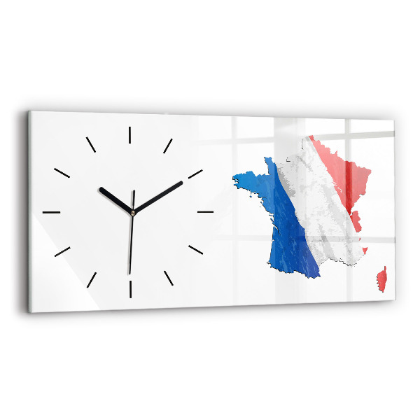 Horloge rectangulaire horizontale Drapeau de la France