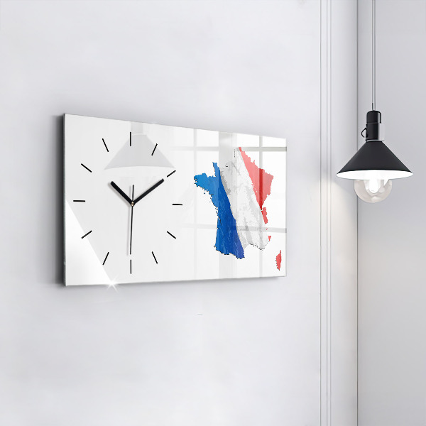 Horloge rectangulaire horizontale Drapeau de la France