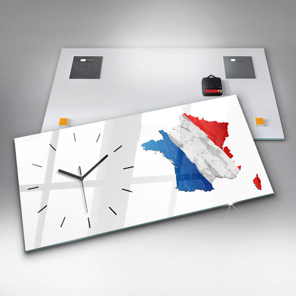 Horloge rectangulaire horizontale Drapeau de la France
