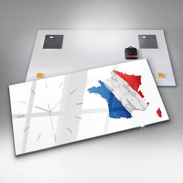 Horloge rectangulaire horizontale Drapeau de la France