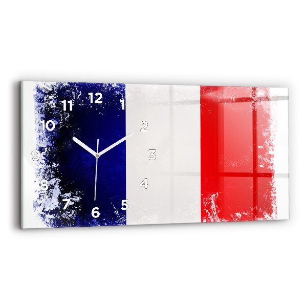 Horloge rectangulaire horizontale Drapeau de la France
