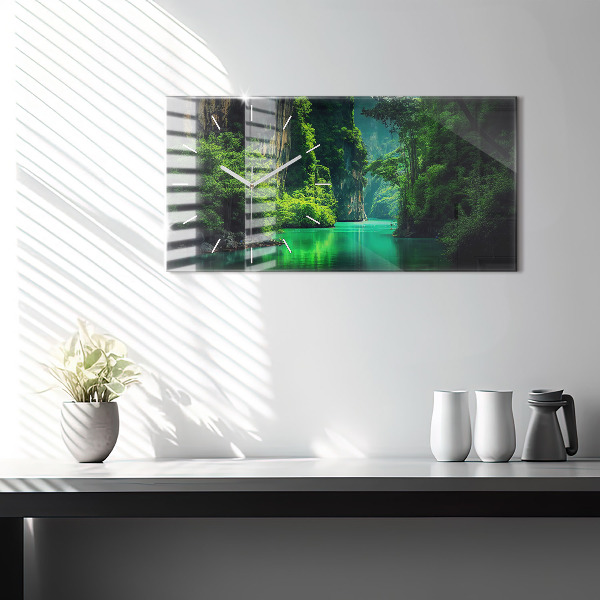 Horloge murale horizontale Le paysage naturel de la Thaïlande