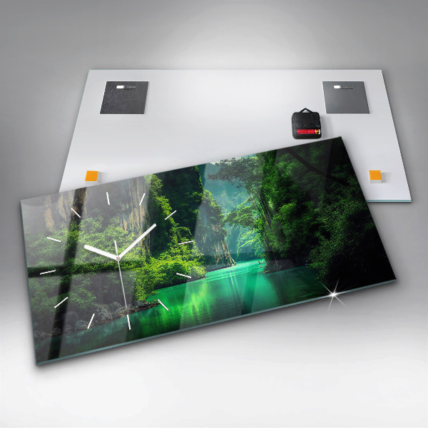 Horloge murale horizontale Le paysage naturel de la Thaïlande