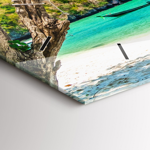 Horloge murale horizontale Île ensoleillée de Thaïlande