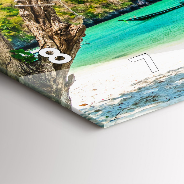 Horloge murale horizontale Île ensoleillée de Thaïlande