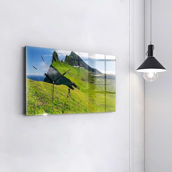 Horloge murale horizontale Réserve de Hornstrandir, Islande