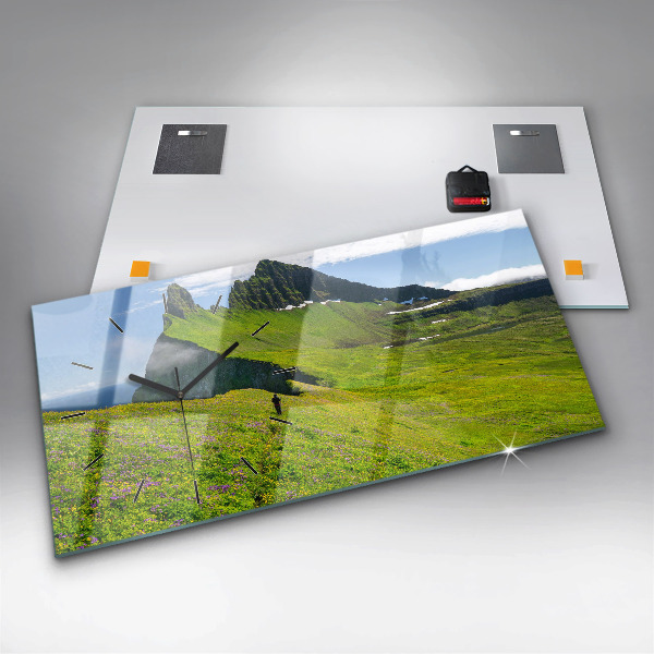 Horloge murale horizontale Réserve de Hornstrandir, Islande