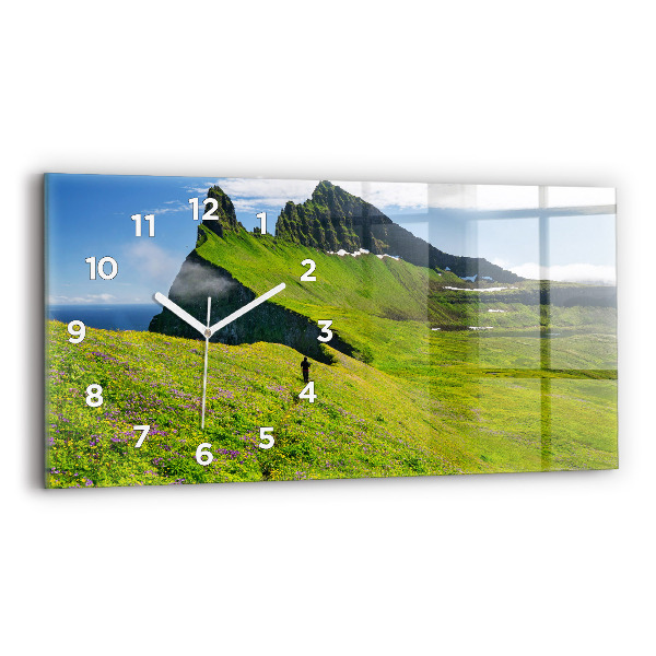 Horloge murale horizontale Réserve de Hornstrandir, Islande