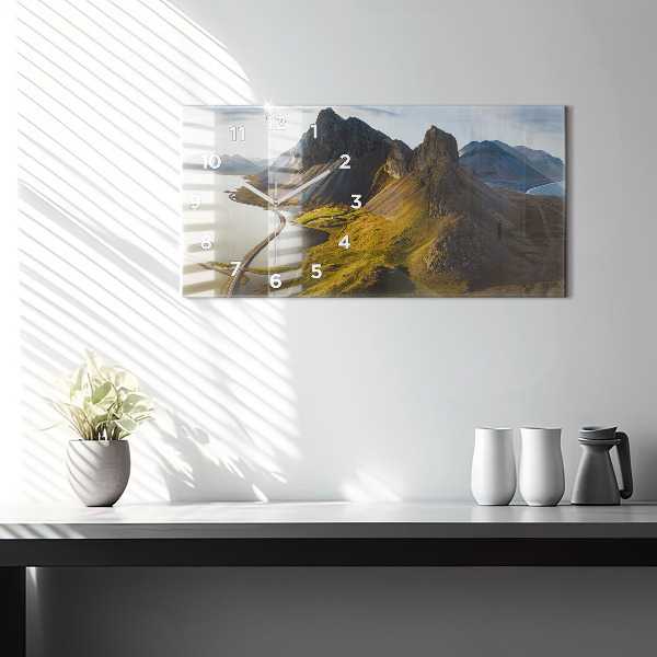Horloge rectangulaire horizontale Route en Islande