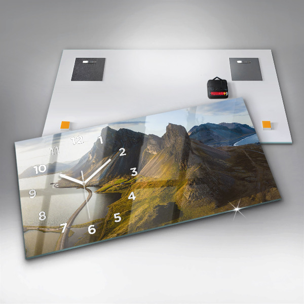 Horloge rectangulaire horizontale Route en Islande