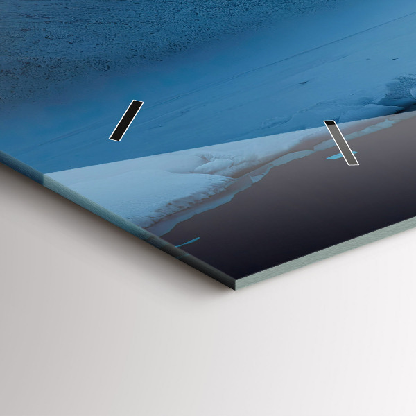 Horloge murale horizontale 'Tente dans les montagnes d''Islande'