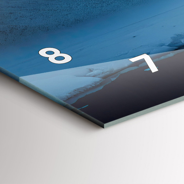 Horloge murale horizontale 'Tente dans les montagnes d''Islande'