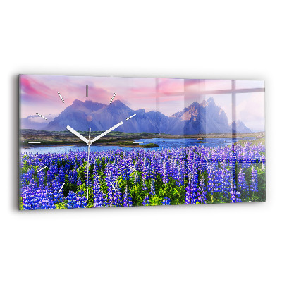 Horloge rectangulaire horizontale Vue sur la montagne Islande