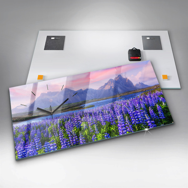 Horloge rectangulaire horizontale Vue sur la montagne Islande