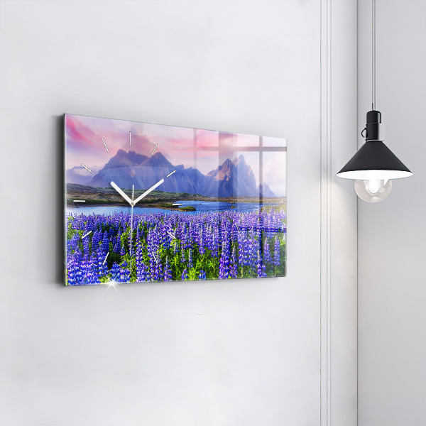 Horloge rectangulaire horizontale Vue sur la montagne Islande