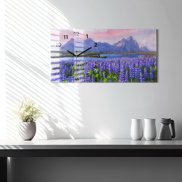 Horloge rectangulaire horizontale Vue sur la montagne Islande