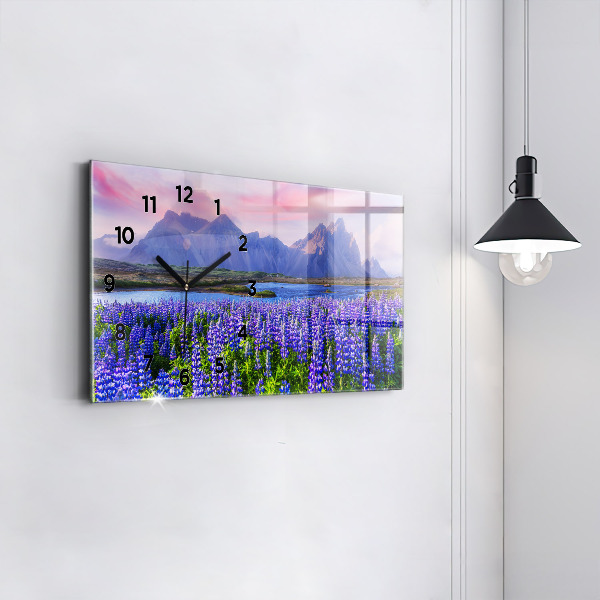 Horloge rectangulaire horizontale Vue sur la montagne Islande