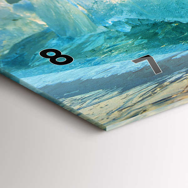 Horloge rectangulaire horizontale Iceberg et lever de soleil