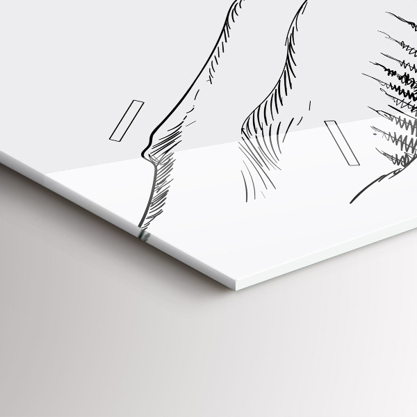 Horloge rectangulaire horizontale Montagnes dessinées