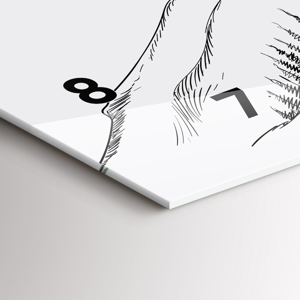 Horloge rectangulaire horizontale Montagnes dessinées