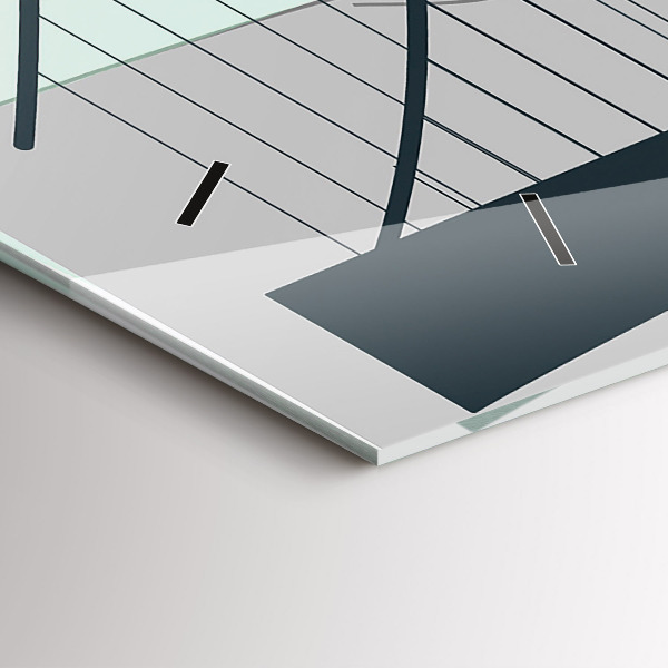 Horloge rectangulaire horizontale Pont vert