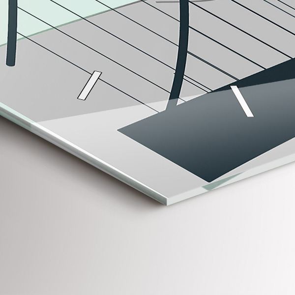 Horloge rectangulaire horizontale Pont vert