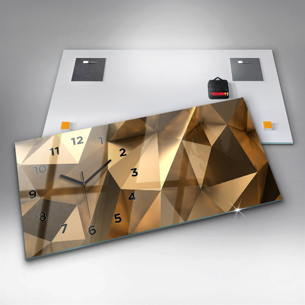 Horloge rectangulaire horizontale Texture géométrique