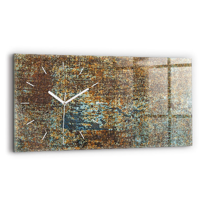 Horloge rectangulaire horizontale Texture de vieux métal