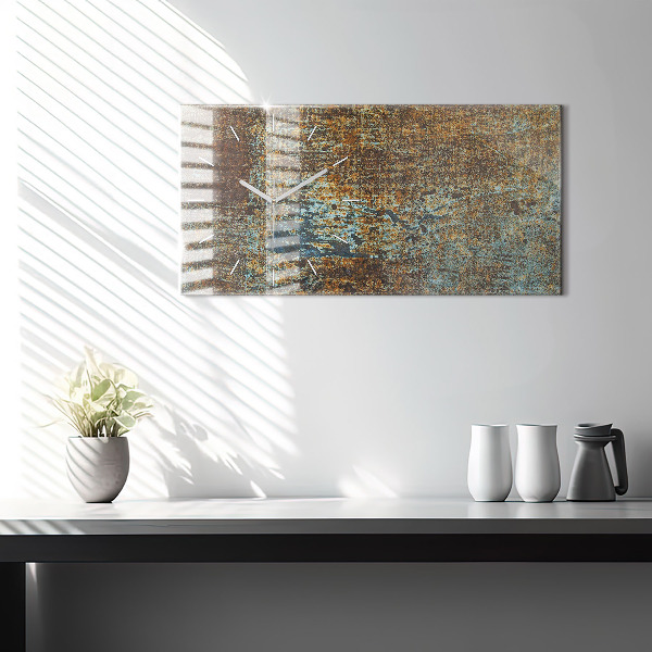 Horloge rectangulaire horizontale Texture de vieux métal
