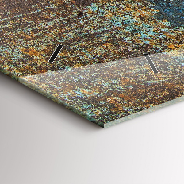 Horloge rectangulaire horizontale Texture de vieux métal