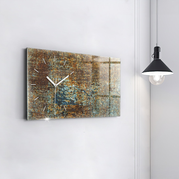 Horloge rectangulaire horizontale Texture de vieux métal
