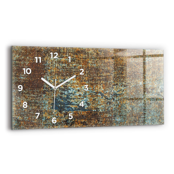 Horloge rectangulaire horizontale Texture de vieux métal